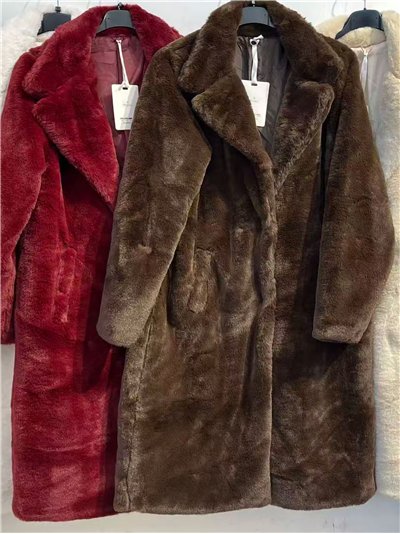 Abrigo largo de pelo suave 2