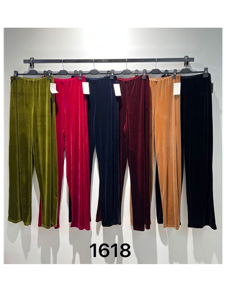 Pantalón recto de terciopelo