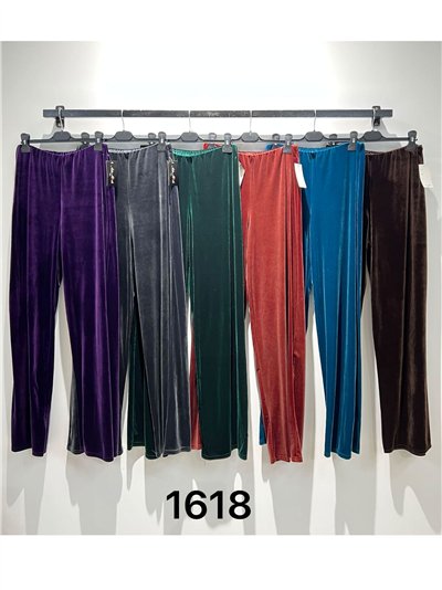 Pantalón recto de terciopelo 2