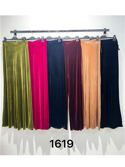Pantalón palazzo de terciopelo