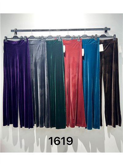 Pantalón palazzo de terciopelo 2