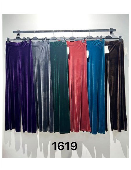 Pantalón palazzo de terciopelo