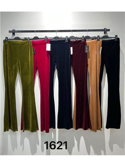 Pantalón flare de terciopelo