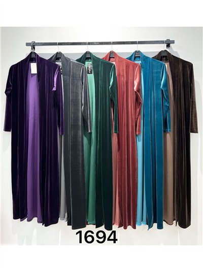 Cárdigan maxi de terciopelo 2