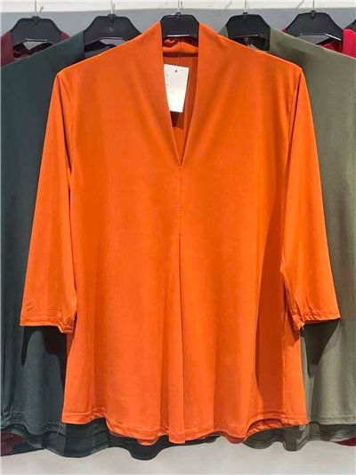 Blusa lycra cuello pico 2