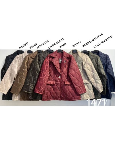 Abrigo acolchado con solapa