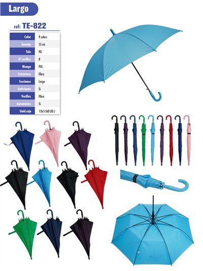 Paraguas largo liso automático