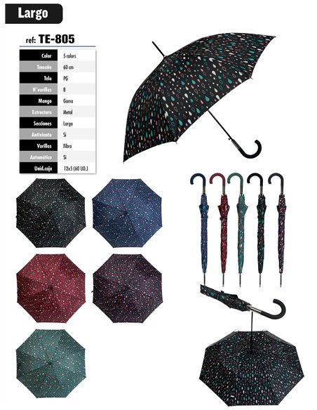 Paraguas largo automático gotas