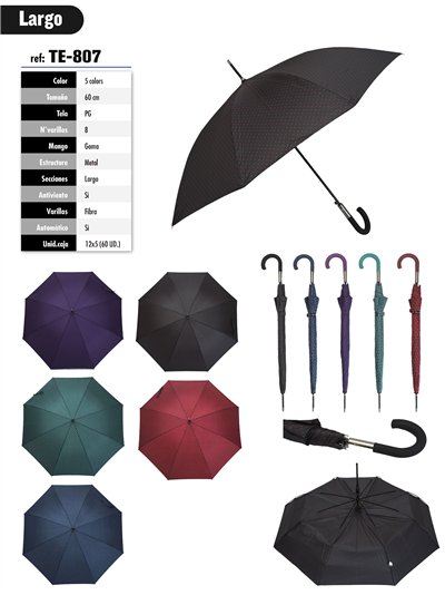 Paraguas largo automático topitos