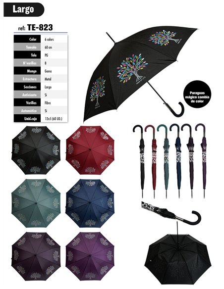 Paraguas largo automático árbol mágico