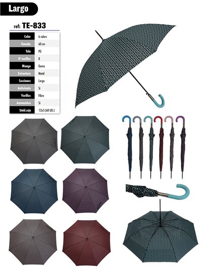 Paraguas largo automático corazoncitos