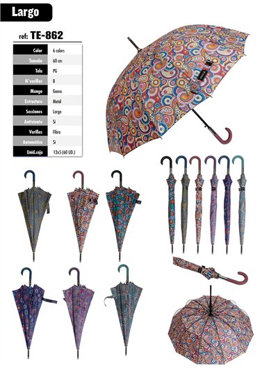 Paraguas automático estampado mosaico