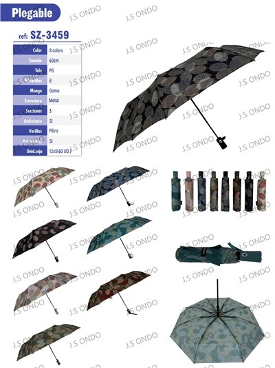 Paraguas plegable automático hojas