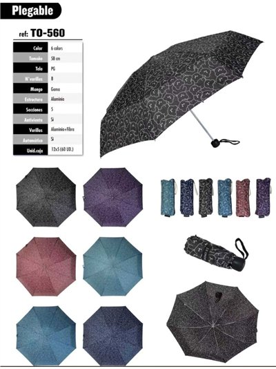 Paraguas plegable automático oso