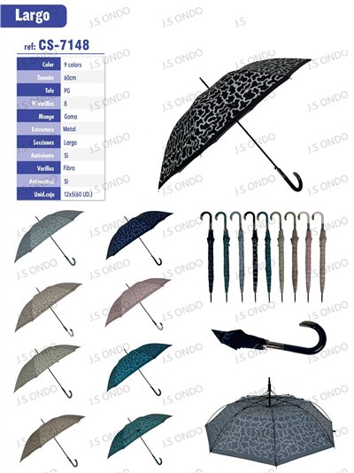 Paraguas largo automático geométrico