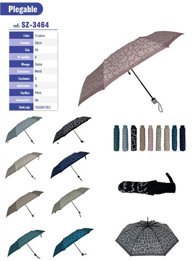 Paraguas plegable estampado