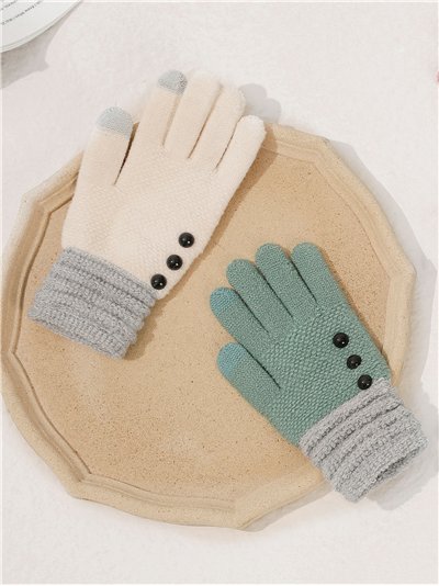 Guantes de punto con botones 2