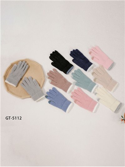 Guantes de punto contraste