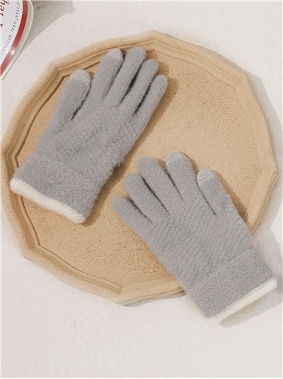 Guantes de punto contraste 2