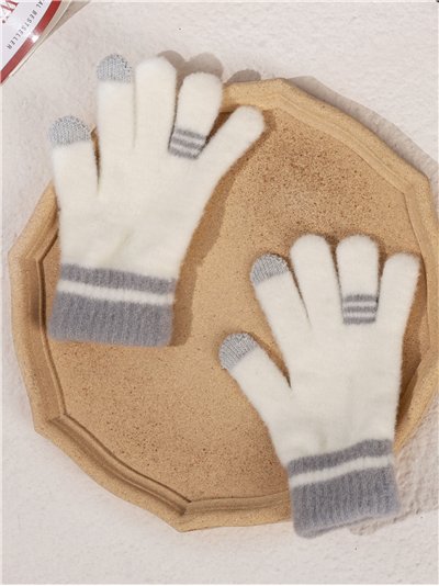 Guantes de punto contraste 2