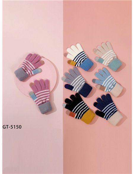 Guantes rayas multicolor