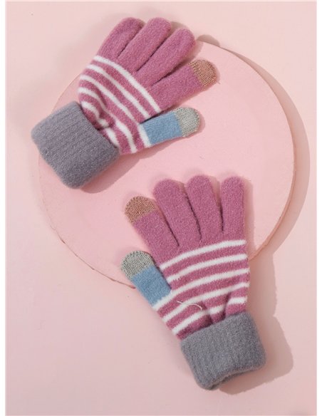 Guantes rayas multicolor
