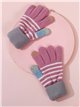 Guantes rayas multicolor