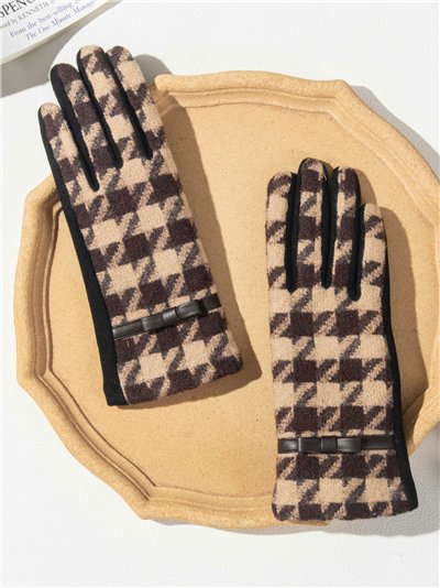 Guantes pata de gallo con hebilla 2