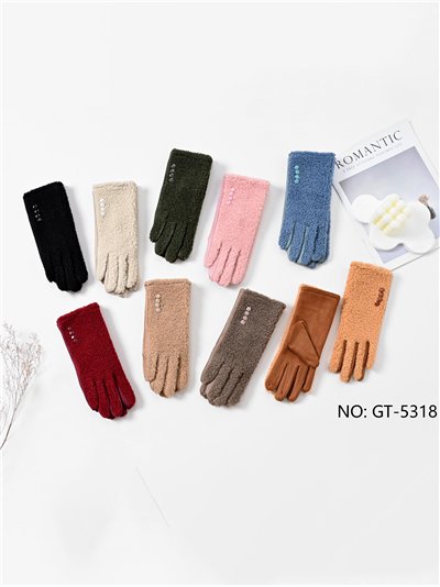 Guantes borreguito con botones