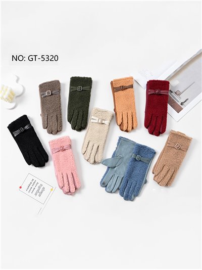 Guantes borreguito con hebilla