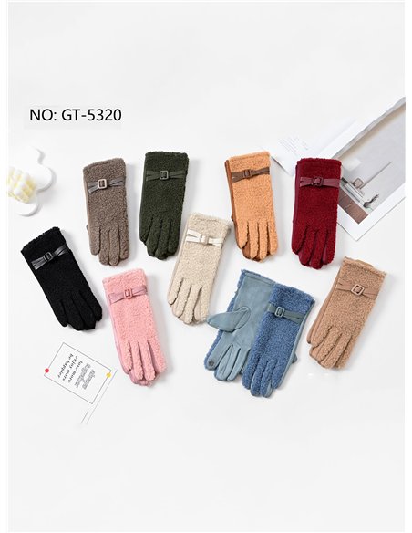 Guantes borreguito con hebilla