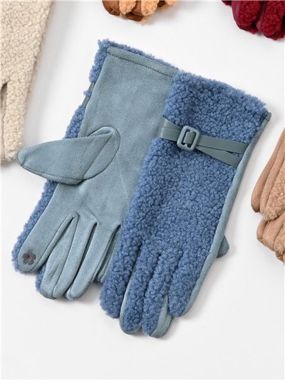 Guantes borreguito con hebilla 2