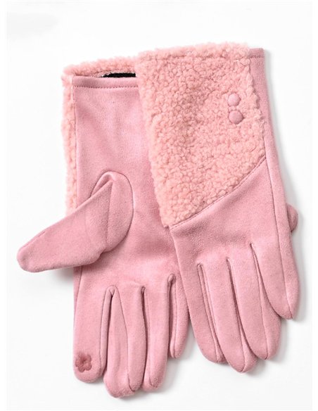 Guantes combinado borreguito y ante
