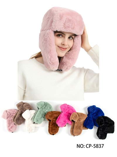 Gorro aviador de pelo suave