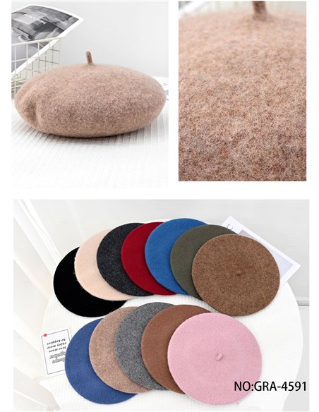 Boina punto efecto lana