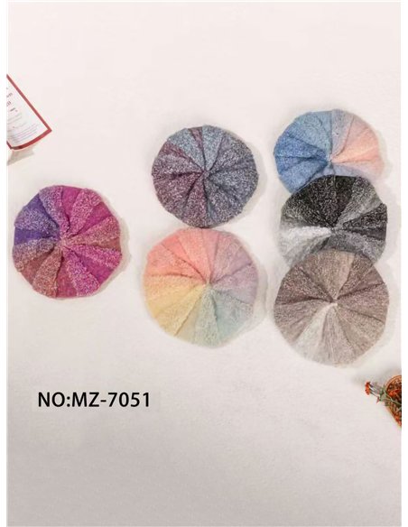 Boina jaspeada degradada con brillo