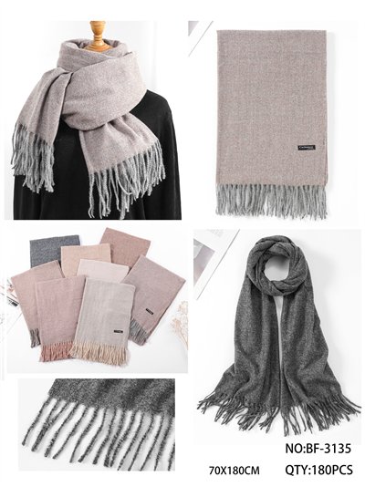 Bufanda jaspeada con flecos 2