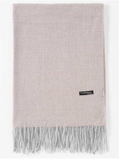 Bufanda jaspeada con flecos