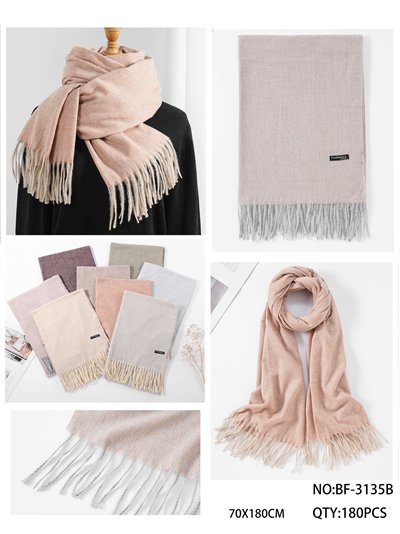 Bufanda jaspeada con flecos 2