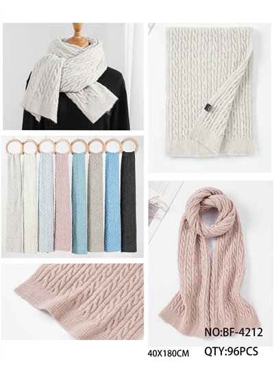 Bufanda trenzada de punto suave 2