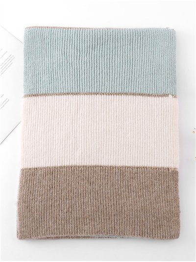 Bufanda franjas de color de punto