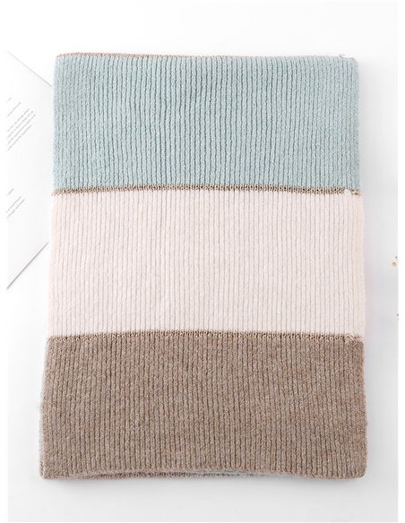 Bufanda franjas de color de punto