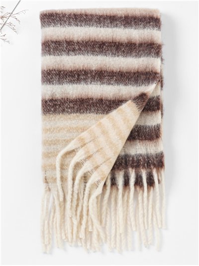 Bufanda rayas con flecos