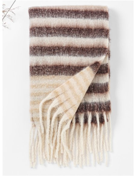 Bufanda rayas con flecos