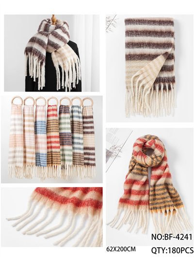 Bufanda rayas con flecos 2