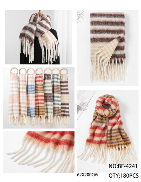 Bufanda rayas con flecos