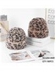 Plush animal‑print beanie