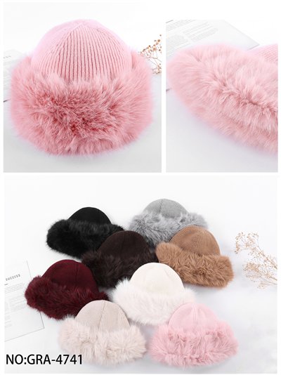 Gorro punto con vuelta de pelo 2