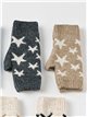 Manoplas de punto estrellas