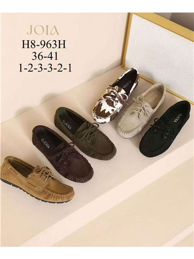 Mocasín cordones efecto ante 2